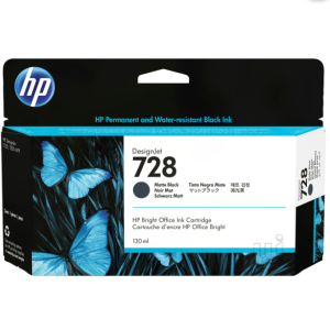 Tinta HP 3WX25A (728) Matte Black 130ML | DesignJet T730, T830