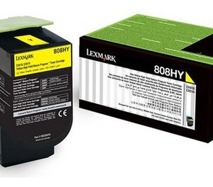 Tóner Lexmark 80C8HY0 (808HY) Yellow 3,000pag