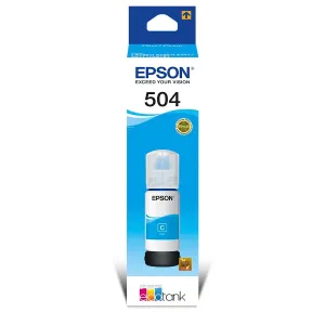 Tinta Epson 504 Cyan (T504220) 70ml para L4260