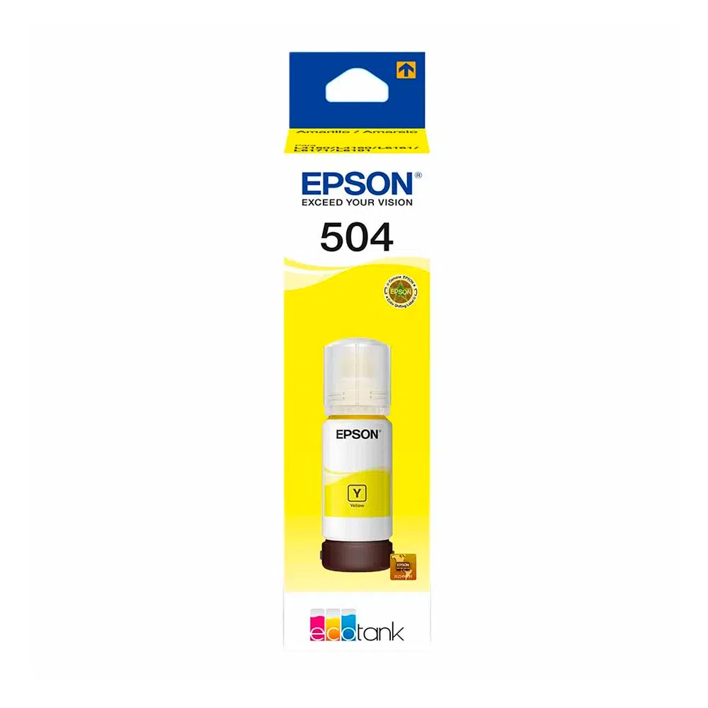 Tinta Epson 504 Yellow (T504420) 70ml 6,000pag. Tinta Epson 504 Yellow (T504420) 70ml 6,000pag.
