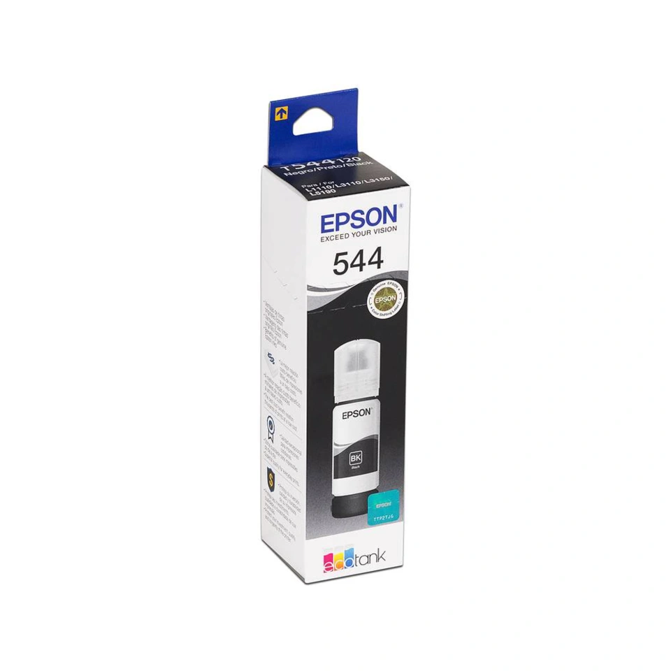Tinta Epson 544 Negro (T544120) 65ml para 4,500pag. Tinta Epson 544 Negro (T544120) Epson EcoTank 4,500pag