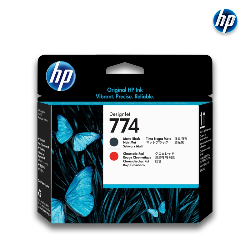 Cabezal HP 774 (P2V97A) Mate Black & Chrom Red (1)