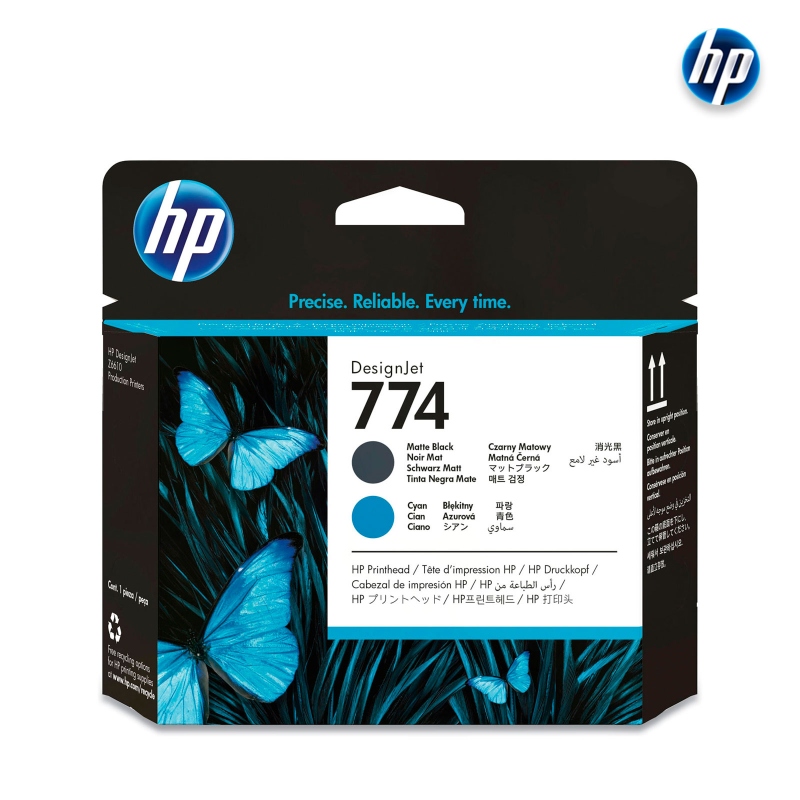 Cabezal HP 774 P2W01A Matte Black _ Cyan Cabezal HP 774 P2W01A Matte Black _ Cyan