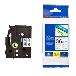 Cinta Brother TZE-261 Negro Sobre Blanco 1.5″ (36MM) x 8 mts.