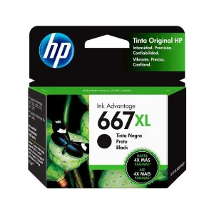 Tinta HP 3YM81AL (667XL) Negro 480 Pag. | DeskJet 2775, 6475
