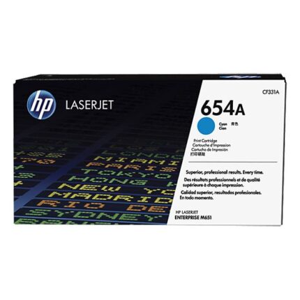 Tóner Hp 654A (CF331A) Cyan 15,000 Pag Color LaserJet Enterprise M651dn