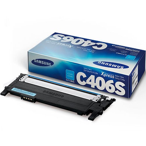 Tóner Samsung CLT-C406S Cyan 1,000pag.